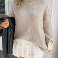 Mock Neck Drop Shoulder Sweater