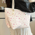 Printed Tote Shoulder Bag with Pouch
