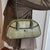 Vintage Buckle Shoulder Bag Green One Size