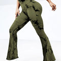Tie-Dye High Waist Active Leggings Army Green