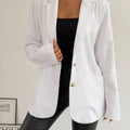Lapel Collar Long Sleeve Blazer