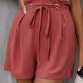 Tied Solid Color Shorts