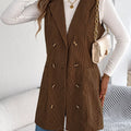 Double-Breasted Long Vest Coat
