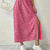 Slit Printed Skirt Rose Red