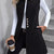 Button Up Sleeveless Longline Vest Coat Black