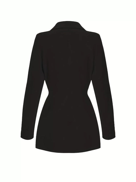 Slim-Fit Lapel Collar Blazer