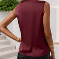 Ruched Surplice Sleeveless Top
