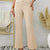 High Waist Flare Pants Light Apricot