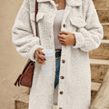 Collared Button Down Coat White