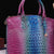 Gradient PU Leather Handbag Purple Blue One Size