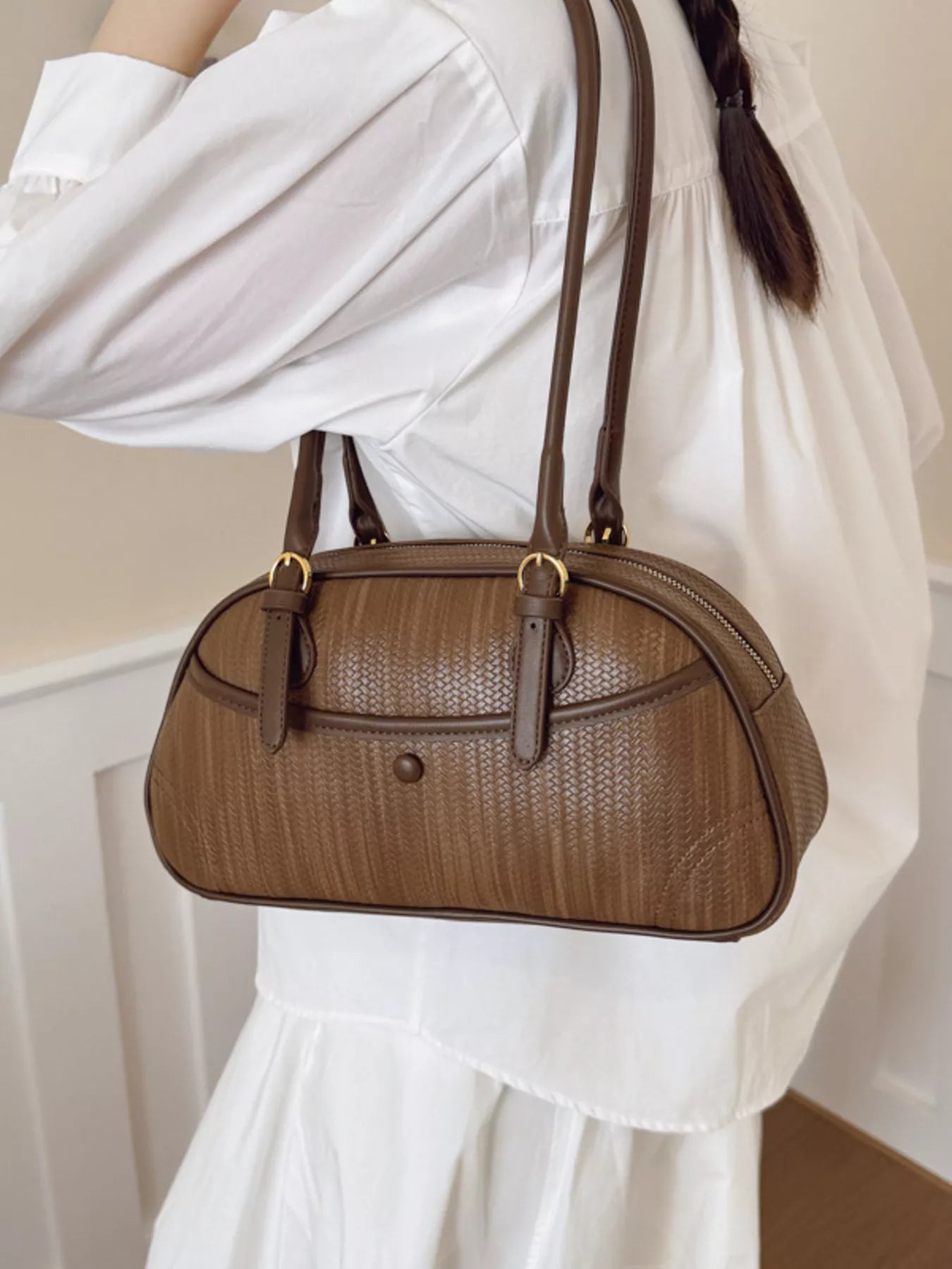 Vintage Buckle Shoulder Bag