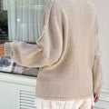 Mock Neck Drop Shoulder Sweater
