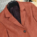 Button Up Lapel Collar Blazer