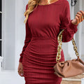 Textured Knit Bodycon Mini Dress