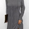 Casual Long Sleeve Hooded Knit Dress