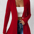 One Button Long Sleeve Blazer