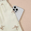 Bow Print Lace Drawstring Casual Shorts