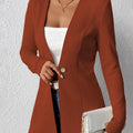 One Button Long Sleeve Blazer
