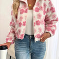 Fuzzy Fleece Zip-Up Jacket