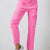 Star Raw Hem Distressed Jeans Pink