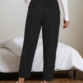 Corduroy Elastic Waist Cropped Pants