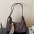 Vintage Suede Tassel Shoulder Bag Chocolate One Size