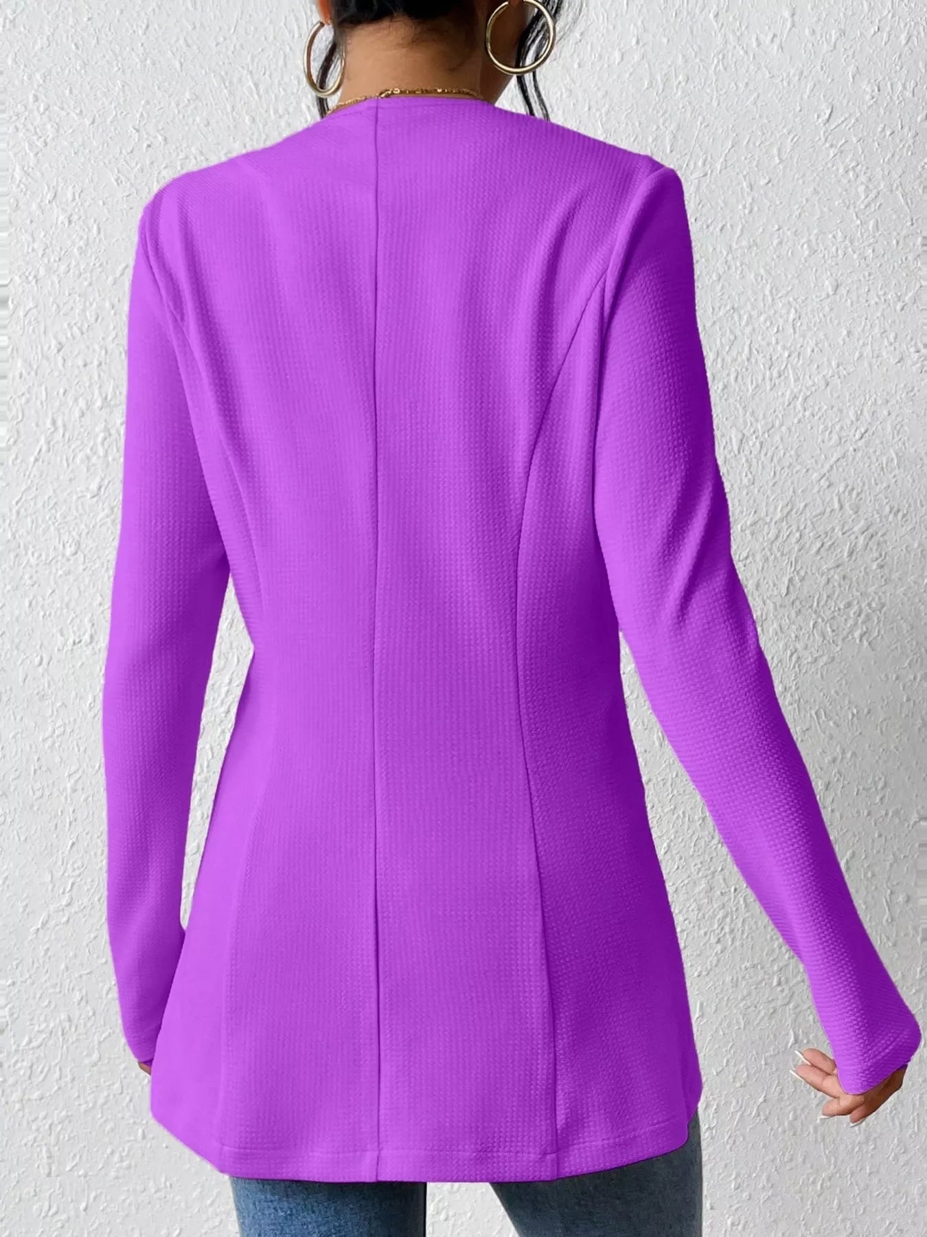 Single-Button Long Sleeve Blazer