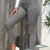 Ribbed High Waist Leggings Gray