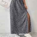 Slit Printed Skirt