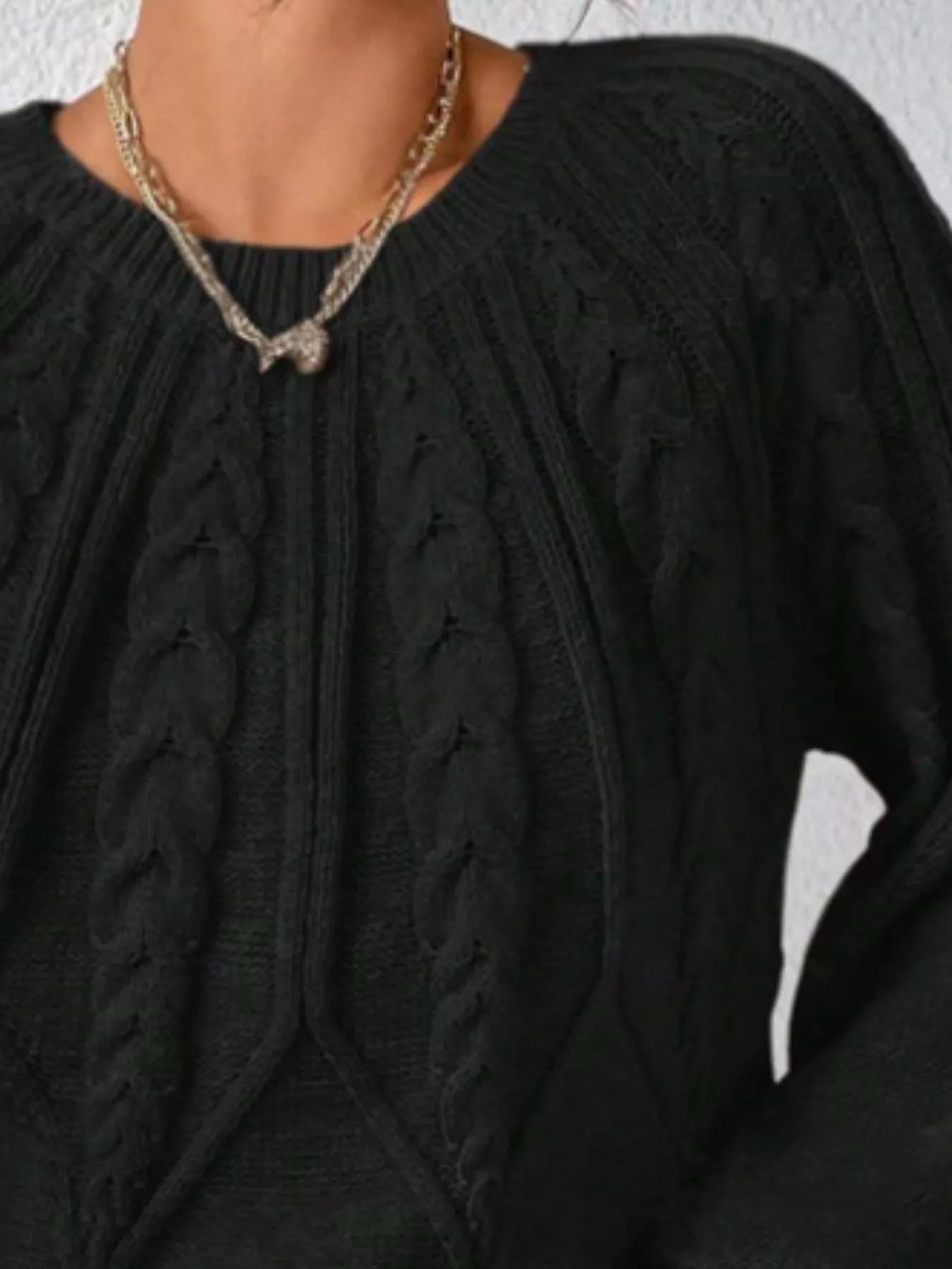 Cable Knit Long Sleeve Sweater