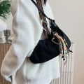 Vintage Suede Tassel Shoulder Bag