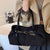 Buckle Decor Shoulder Bag Black One Size