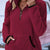 Full Size Cozy Fleece Quarter Zip Long Sleeve Sweatshirt Plus Size Wine Red