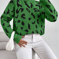 Leopard Mock Neck Sweater