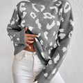 Leopard Mock Neck Sweater
