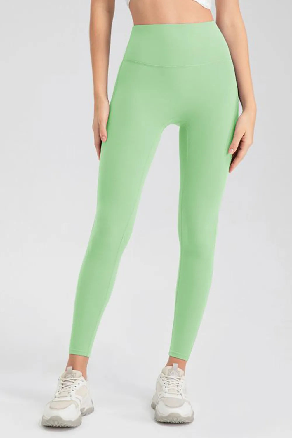 High Waist Skinny Active Pants Neon Green