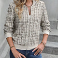 Tweed Zip Up Bomber Jacket