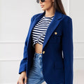Lapel Collar One Button Blazer