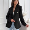 Lapel Collar One Button Blazer