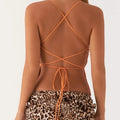 Embroidered Sequin Tie Back Cami