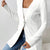 One Button Long Sleeve Blazer White