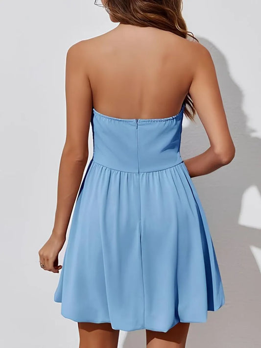 Ruched Tube Mini Dress