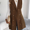 Double-Breasted Long Vest Coat