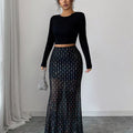 Polka Dot Maxi Skirt