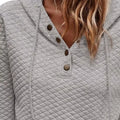 Drawstring Textured Dropped Shoulder Hoodie