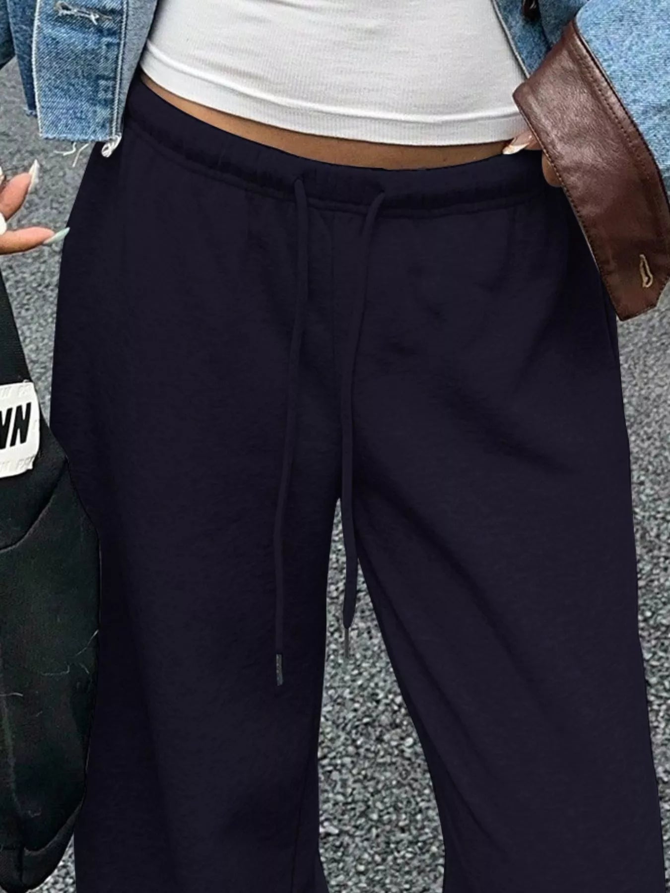 Wide Leg Drawstring Sweatpants