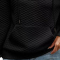 Drawstring Textured Dropped Shoulder Hoodie