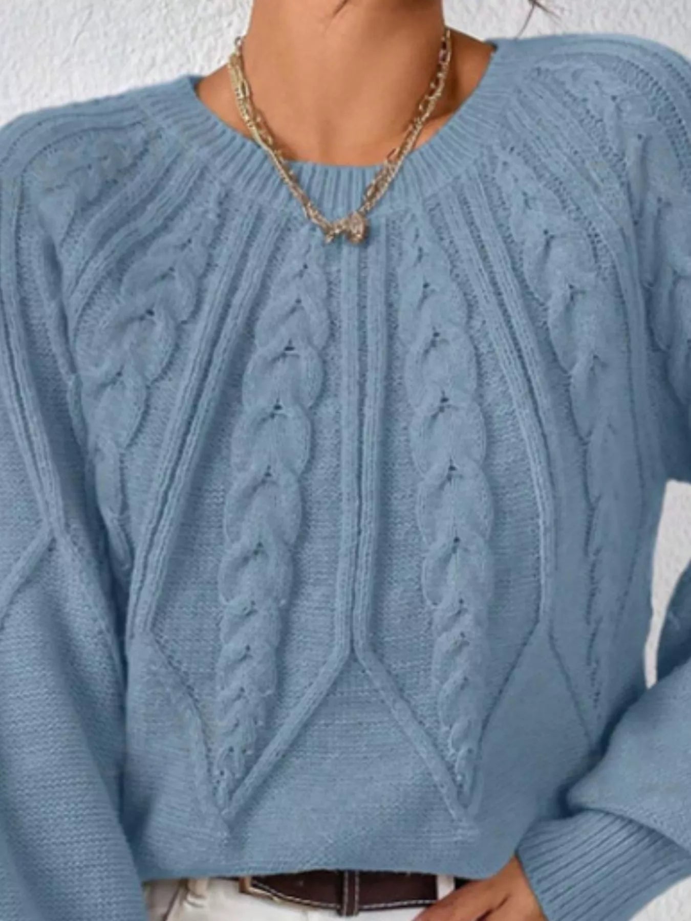 Cable Knit Long Sleeve Sweater