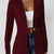 One Button Long Sleeve Blazer Burgundy