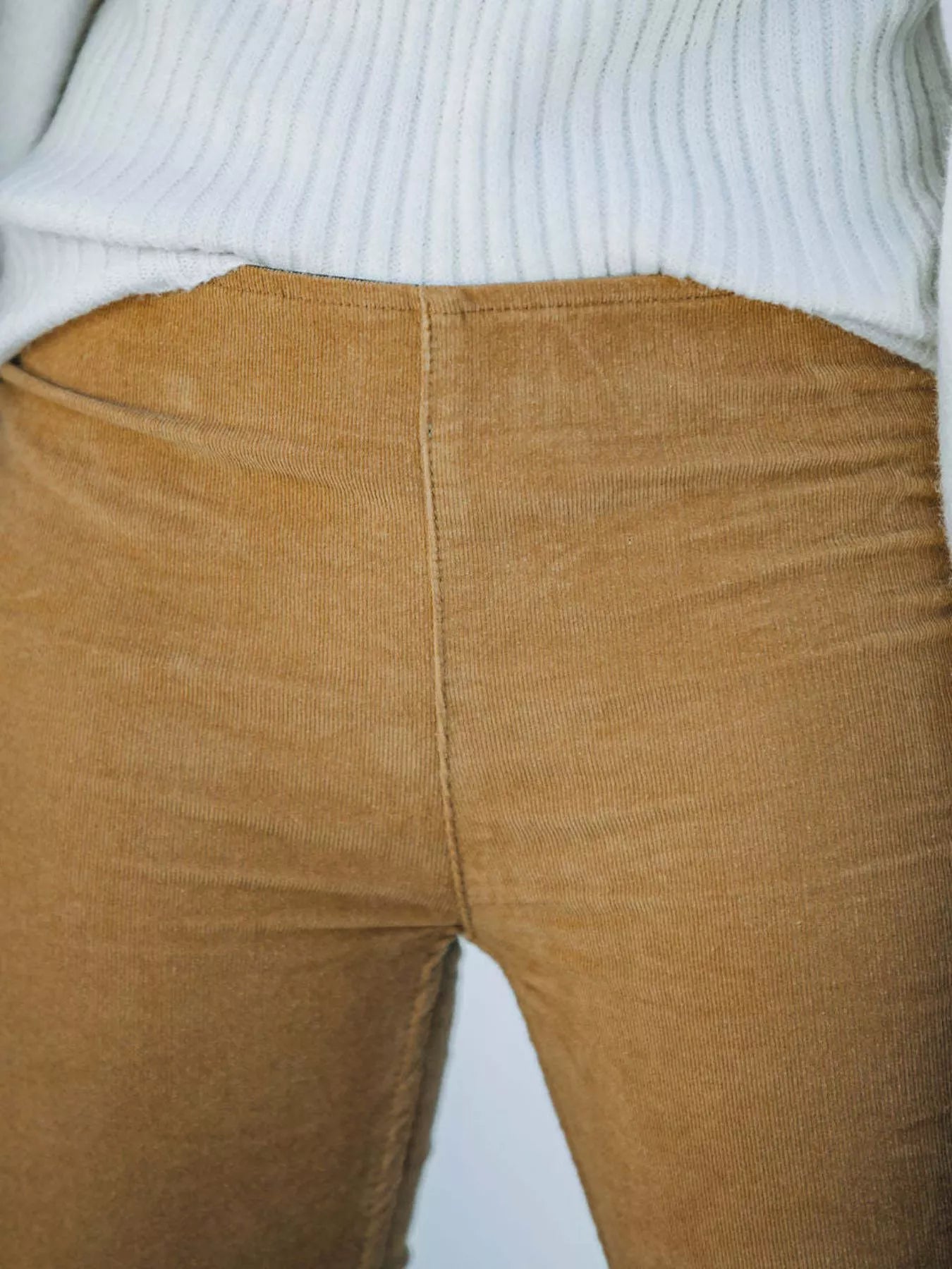 Full Size Corduroy Flare Pants Plus Size